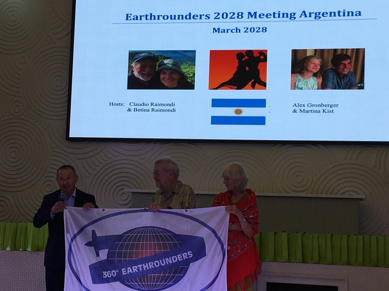 Earthrounders Flag handover to Argentina 2028